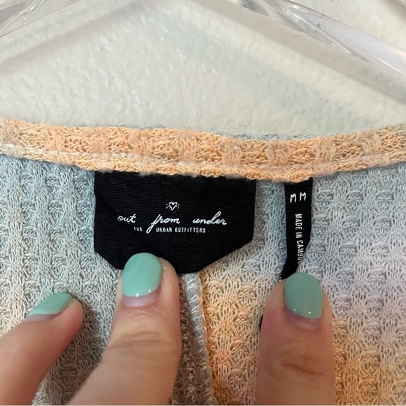 Urban Outfitters Out from Under Tie Dye Waffle Knit Crop Top Size Medium - Picture 4 of 7